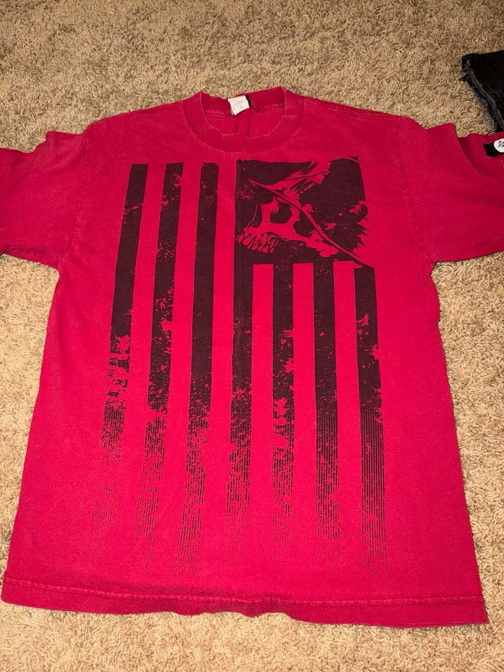 Metal Mulisha Men's Distressed American Flag Graphic T-Shirt